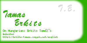 tamas brkits business card